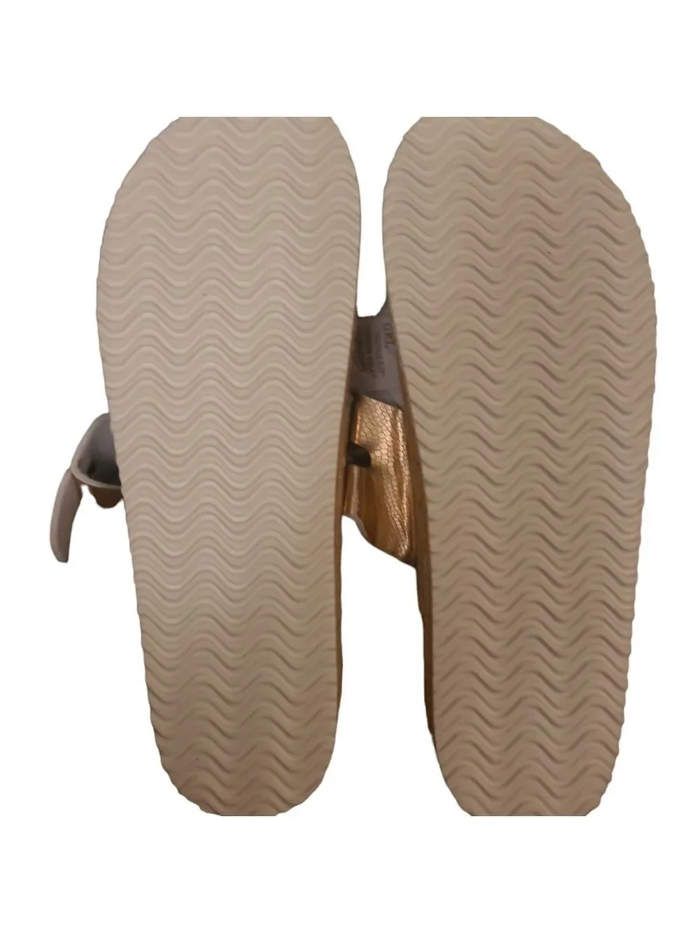 IC Lion Women's Open Toe Double Buckel Strap Slide Flat Cork Platform Sandles